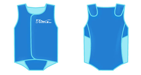 Neoprene Baby Thermal Swimsuit-1826-BU/TUR