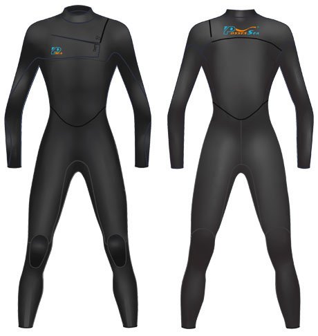 Neoprene Mens Full Wetsuit-1801-BK/NY