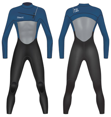 Neoprene Mens Windsurfing Wetsuit-1801-BK/NY