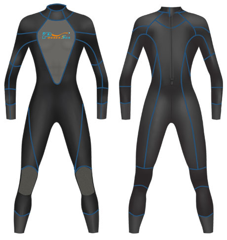 Neoprene Mens Full Body Wetsuit-1803-BK/NY