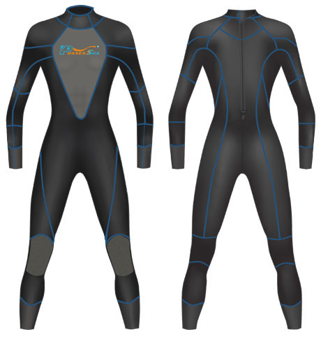 Neoprene Mens Full Body Surf Suit-1803-BK/NY