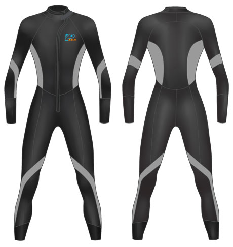 Neoprene Mens Winter Wetsuit-1807-BK/GY