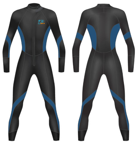 Neoprene Mens Scuba Diving Suit-1807-BK/NY