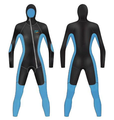 Neoprene Ladies Scuba Diving Wetsuit-1810-BK/BU