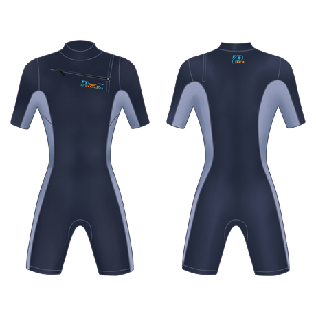 Neoprene Mens Shorty Wetsuit-1851-NA/BGY