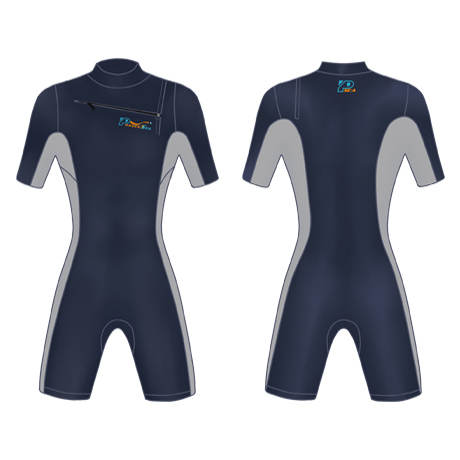 Neoprene Mens Shorty Wetsuit-1851-NA/GY