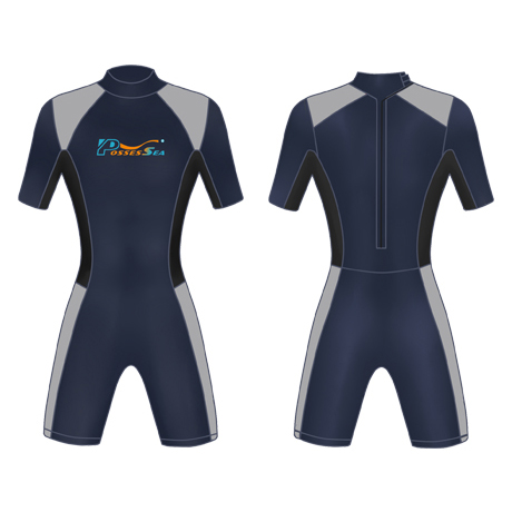 Neoprene Mens Shorty Wetsuit-1853-NA/GY