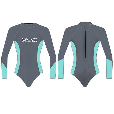 Neoprene Girls Shorty Wetsuit-1858-BK/TUR