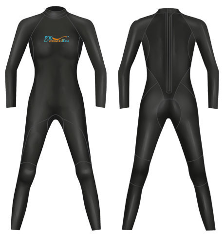 Neoprene Womens Triathlon Wetsuit-1884-BK